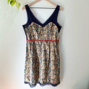 Staring at Stars Anthropologie Dress Size 10 Sleeveless Floral Print Fit & Flare